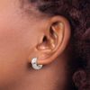 Solid Stainless Steel 5mm Hinged Hoop Huggie Earrings 13mm