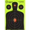 Splatterburst Targets - 12 x18 inch - Silhouette Splatter Target - Easily See Your Shots Burst Bright Fluorescent Yellow Upon Impact - Made in USA (50 Pack)