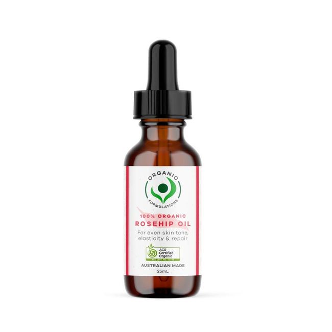 Organic Formulations 100% Organic Rosehip Oil 25mL