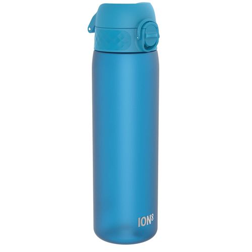 Ion8 Water Bottle, 500 ml/18 oz, Leak Proof, Easy to Open, Secure Lock, Dishwasher Safe, BPA Free, Hygienic Flip Cover, Carry Handle, Fits Cup Holders, Easy Clean, Odour Free, Carbon Neutral, Blue