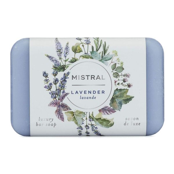 Mistral Classic Organic Bar Soap, Lavender, 2 Bars