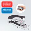 Maped 352510 "Ergologic" Half Strip Stapler, Grey/Blue/Red