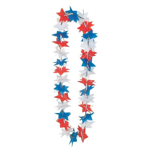 Patriotic Star Party Lei (red, white, blue) Party Accessory  (1 count)