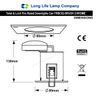 Recessed Fire Rated Ceiling Downlight Brushed Chrome GU10 Holder Twist and Lock Bezel