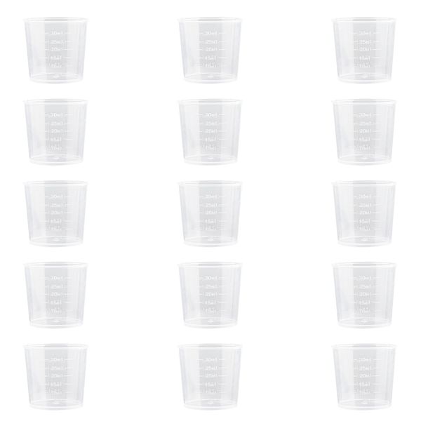 Vanyibro 30ml Plastic Liquid Measuring Cups,Transparent Clear Graduated Kitchen Cooking Tool