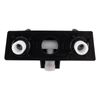 RV Tub and Shower Diverter Faucet Matte Black with Twin Knobs