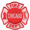 feuer1 Chicago Fire Dept. Badge 8.7 x 8.7 cm, White
