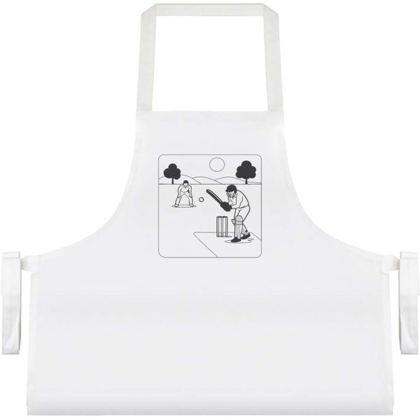 'Cricket Match Action' Unisex Cooking Apron (AP00081044)