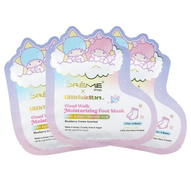 The Crème Shop x Little Twin Stars Cloud Walk Moisturizing Foot Masks - Set of 3