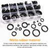 Lyeteung 260-PCS Nitrile Rubber O-Ring Assortment Kit - 15 Sizes, Black