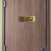 Basic Lost And Found Sign (Brushed Silver) - Small 2 Pack