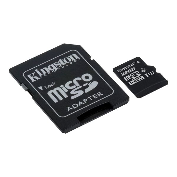 Kingston MicroSDHC SDC10/32GB 32 GB Class 10 Flash Card with SD Card Adapter
