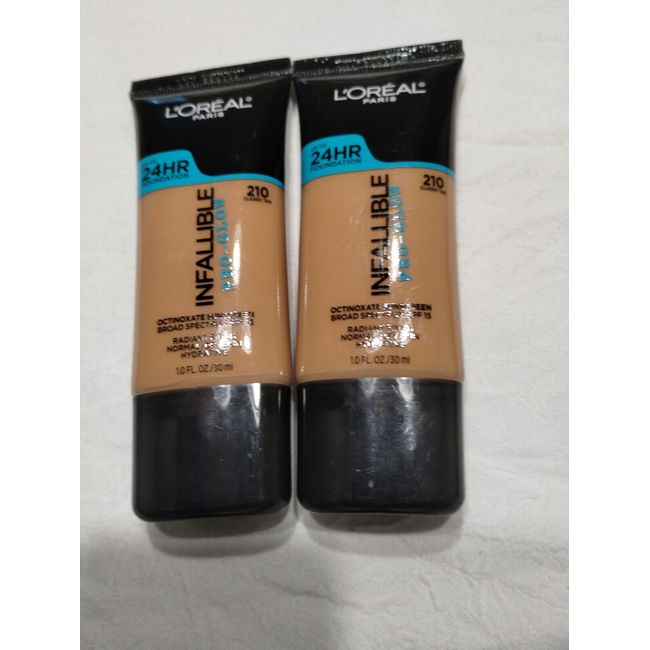 2 L'OREAL INFALLIBLE FOUNDATION UP TO 24H PRO-GLOW 210 CLASSIC TAN