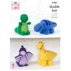 King Cole 9105 Knitting Pattern Childrens Dinosaur Toys in Big Value DK