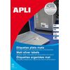 agipa 12975 Nameplate Labels Round Diameter 40 mm Silver
