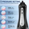 MOCEL Water Dental Flosser Oral Irrigator with 5 Modes, 350ml Cordless Water Teeth Cleaner Pick 6 Tips, IPX7 Waterproof Rechargeable Portable Powerful Battery for Travel & Home Braces & Bridges Care