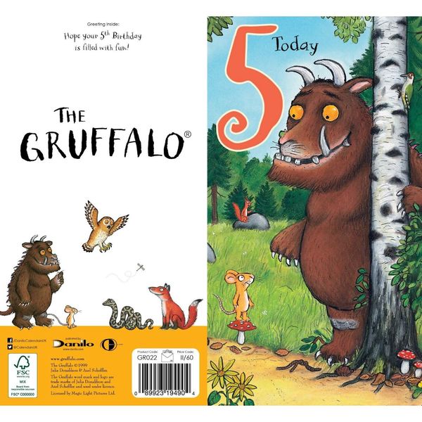 The Gruffalo GR022 "5th" Birthday Card