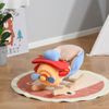 Kid's Rocking Horse Plane Seat Riding Plush Cartoon Chair w/ Seat Belt & Songs