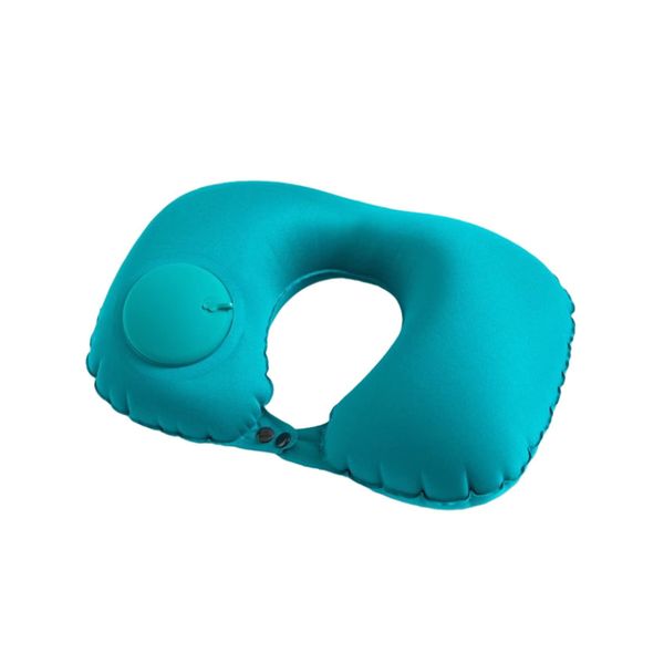 YFFSFDC Neck Pillow, U Shaped Pillow, Portable Pillow, Neck Pillow, Manual Press Inflatable, Travel Air Pillow, Air Pillow, Airplane, Travel Pillow, Lightweight, Convenient (Green)