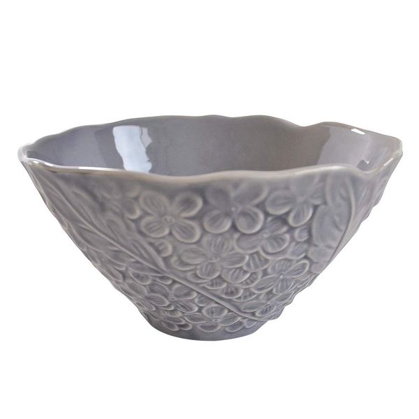 Mino Ware Fleur Bowl L Gray Purple K14213