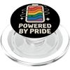 Powered by Pride Colorful Rainbow Battery PopSockets PopGrip for MagSafe