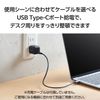 Elecom MPA-ACCP7830BK Type-C 30W USB PD Compatible, 1 Port, Foldable Plug, Black