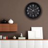 La Crosse 404-2631 12" Black Analog Clock with Temp & Humidity
