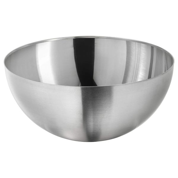 Ikea BLANDA BLANK 11" 40179699 Serving Bowl, Stainless Steel