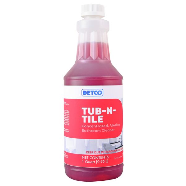 Detco-Tub-N-Tile -Multi-Purpose Cleaner-Concentrated, Great on Soap Scum and Grime Remover - Just add 4 oz. to your spray bottle of water.Great for tubs, tile, and bathroom cleaner - 32 oz