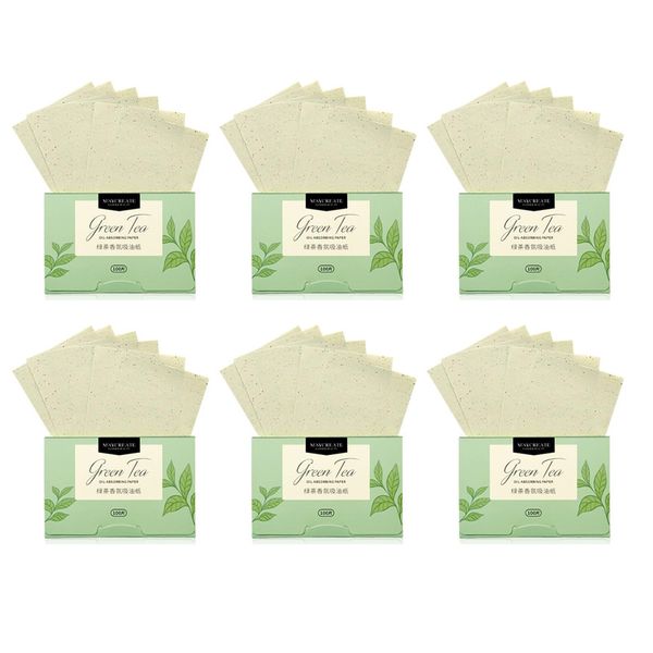 600 Sheets Green Tea Face Blotting Papers Oil Absorbing Sheets Oil Control Paper for Oily Skin Care