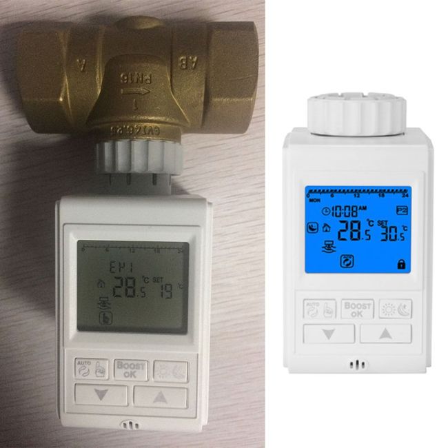 Programmable Thermostat Timer TRV Radiator Valve Actuator Controller - EveryMarket