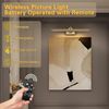 Wireless Picture Lights with Remote and Timer Rechargeable Brass Gallery Lightin