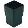 FLOPLAST 65mm Square Downpipe Socket - Black - Pack of 2