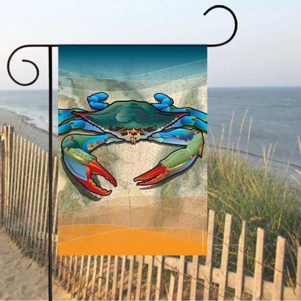 Coastal Blue Crab / Garden Flag - Small: 12 in X 18 in / 1 / Blue