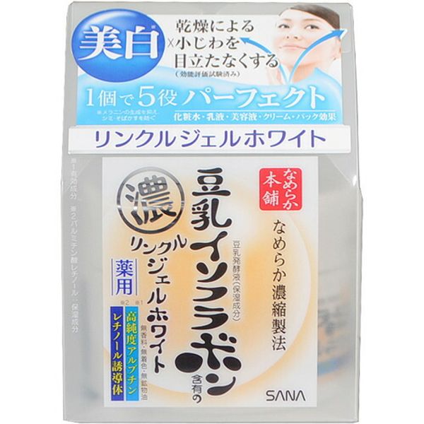 Tokiwa Yakuhin Kogyo Sana Nameraka Honpo Soy Milk Isoflavone-Containing Medicinal Wrinkle Gel White 100g Quasi-Drug Wrinkle Line (4964596406577)