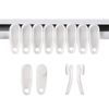 White Traverse Rod Slides Curtain Track Glider Hooks for Curtains(100 Pack)