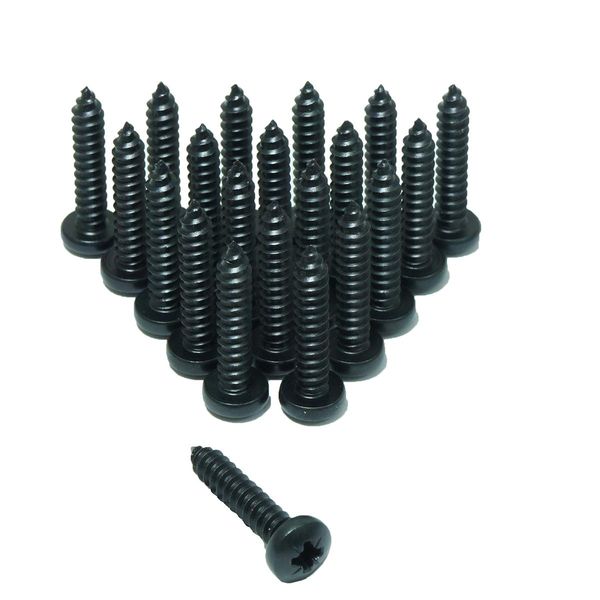 Penn Elcom No.8 Wood Screw Black S8K-24P- 24-Pack