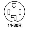 Legrand Pass & Seymour 3884CC6 30 Amp 125/250V 3 Pole 4 Wire Dryer Power Outlet Surface Receptacle, NEMA 14 30R, Black (1 Count)