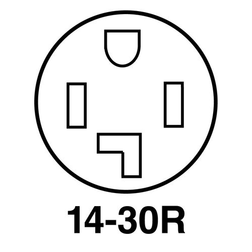 Legrand Pass & Seymour 3884CC6 30 Amp 125/250V 3 Pole 4 Wire Dryer Power Outlet Surface Receptacle, NEMA 14 30R, Black (1 Count)