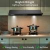 30 in Under Cabinet Kitchen Range Hood 600CFM 3-Speed Mechanical Control Vented