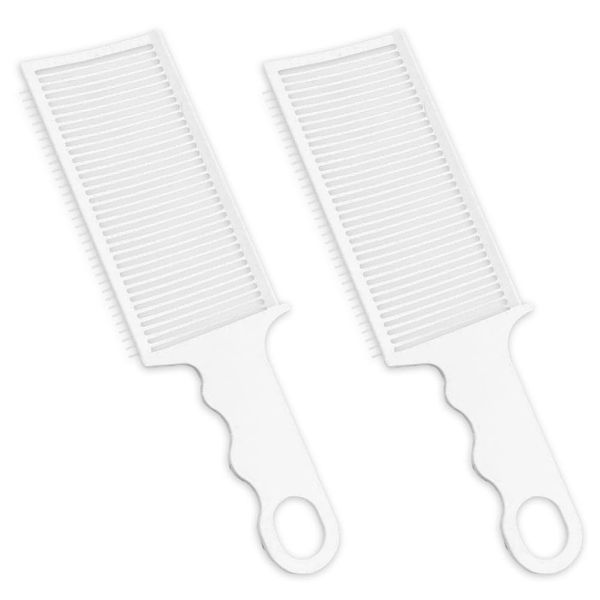 CBLdf 2pcs Kit Haarkamm,Fade Kämm Barber Fade Combs,Barber Kamm für Männer, Gebogener Positionierkamm Kamm mit Flacher Oberseite, Haarschneidehilfe All-Winkel-Trimm-Haarschnitt-Schererkamm