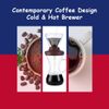 Cold brew hot coffee maker iced drip brewer infuser stainless filter large 14oz