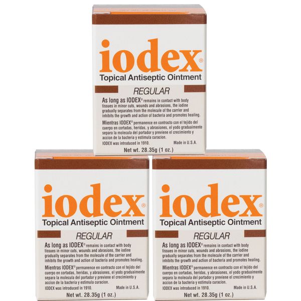 Iodex, Regular, Topical Antiseptic Ointment - 3 PACK