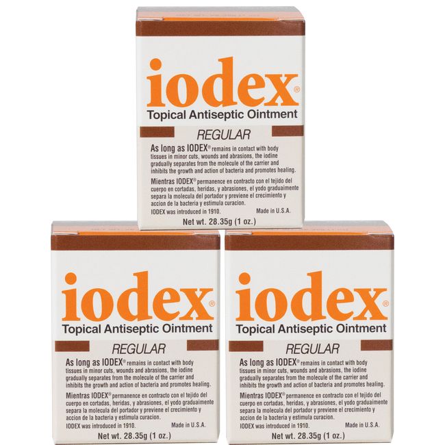 Iodex, Regular, Topical Antiseptic Ointment - 3 PACK