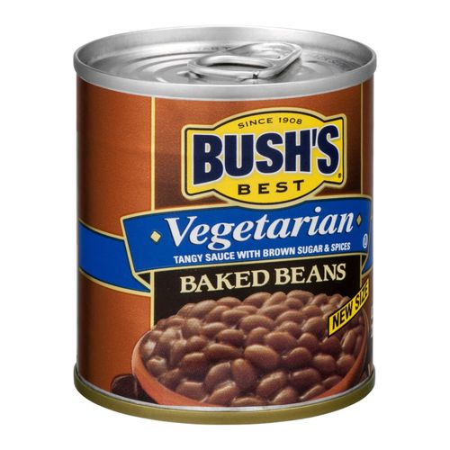 BUSH'S BEST Vegetarian Baked Beans- Canned Beans, Baked Beans,Kosher, Source of Plant Based Protein and Fiber, Low Fat, Gluten Free 8.3 OZ (Pack of 12)