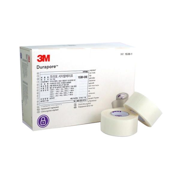 3M Durable Surgical Tape (2.5cmX9.1m) 12 pieces 1538-1 Cotton Silk Band-Aid