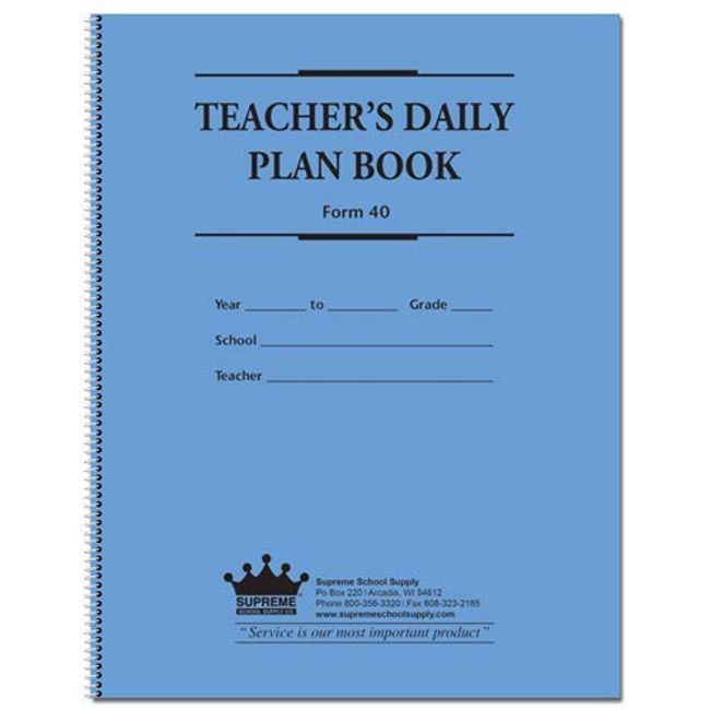 Teachers Daily Plan Book