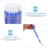 Beavorty 100 Pcs Small Applicator Brush Set - Blue - Bendable Nylon