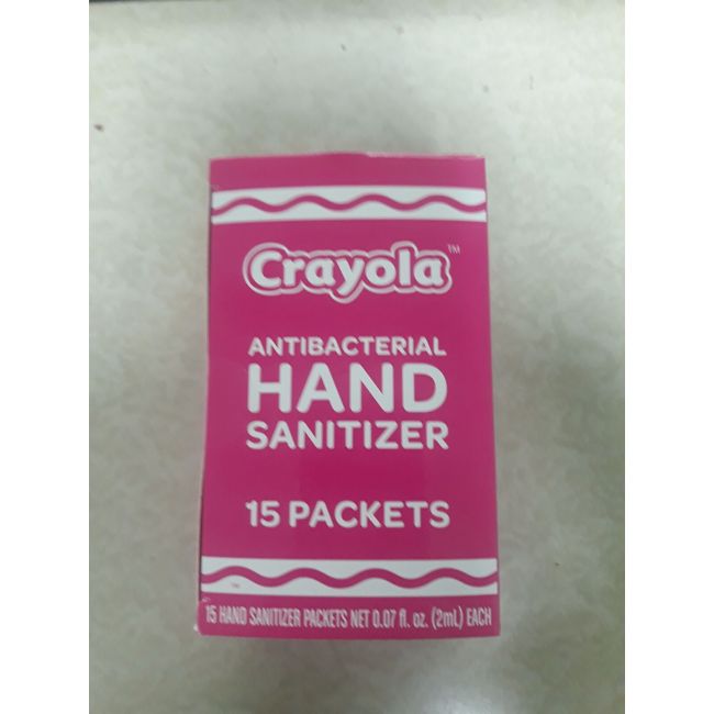 Crayola Antibacterial Hand Sanitizer - 15 Packets Per Box