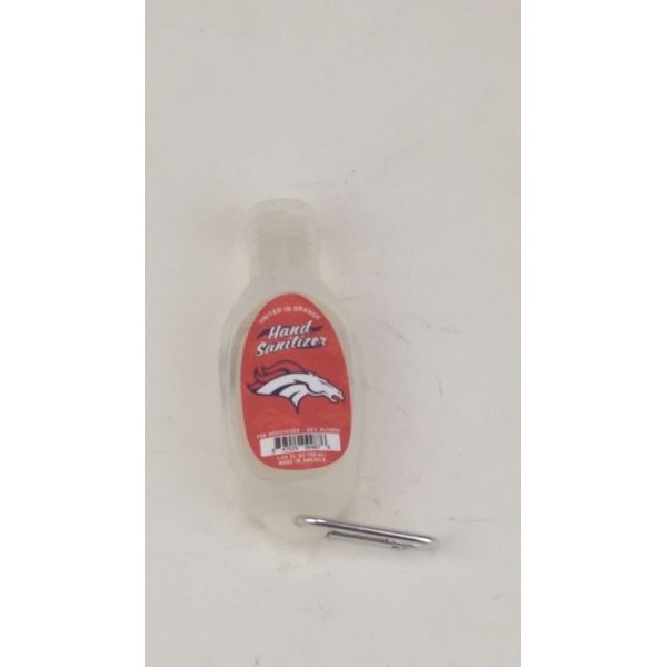 Official NFL Licensed Carabiner Clip Travel Hand Sanitizer Denver Broncos